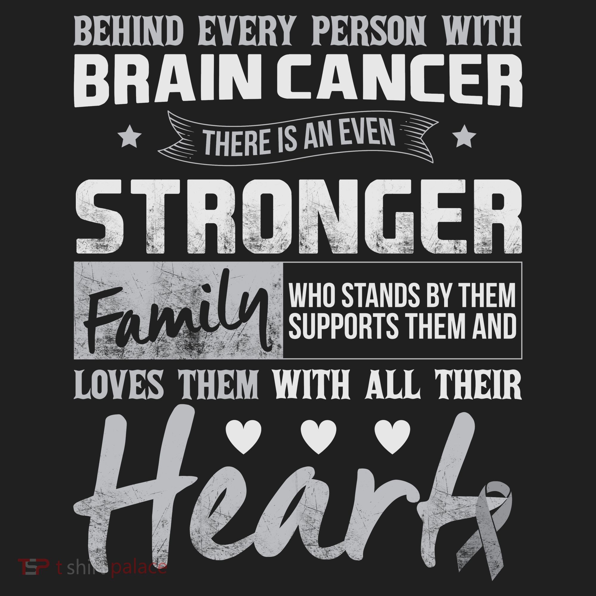Brain Cancer Awareness Strong Family Hat