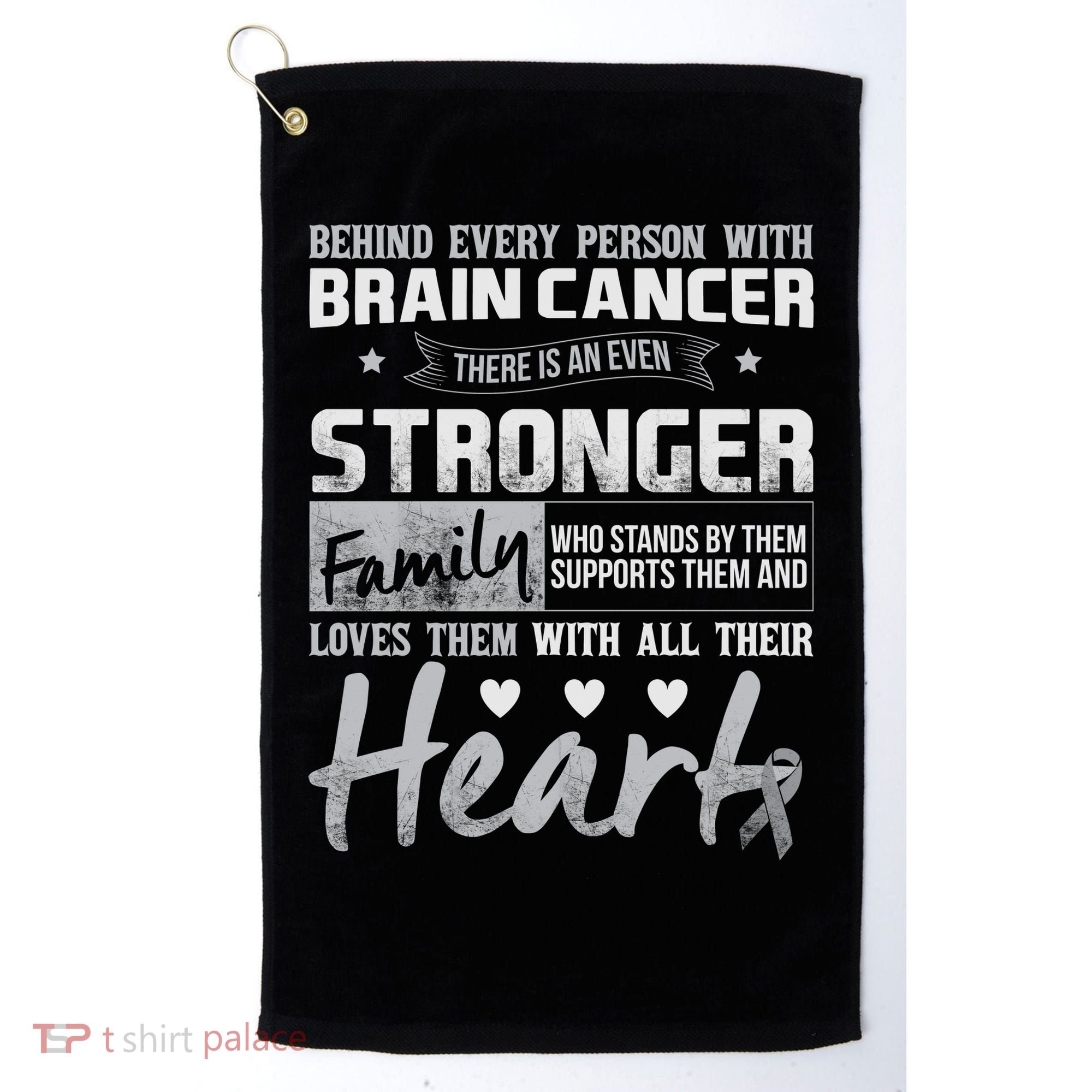 Brain Cancer Awareness Strong Family Golf Towel