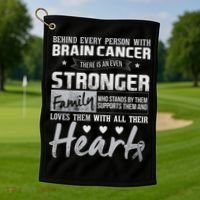 Brain Cancer Awareness Strong Family Golf Towel thumb 1