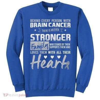 Brain Cancer Awareness Strong Family Sweatshirt