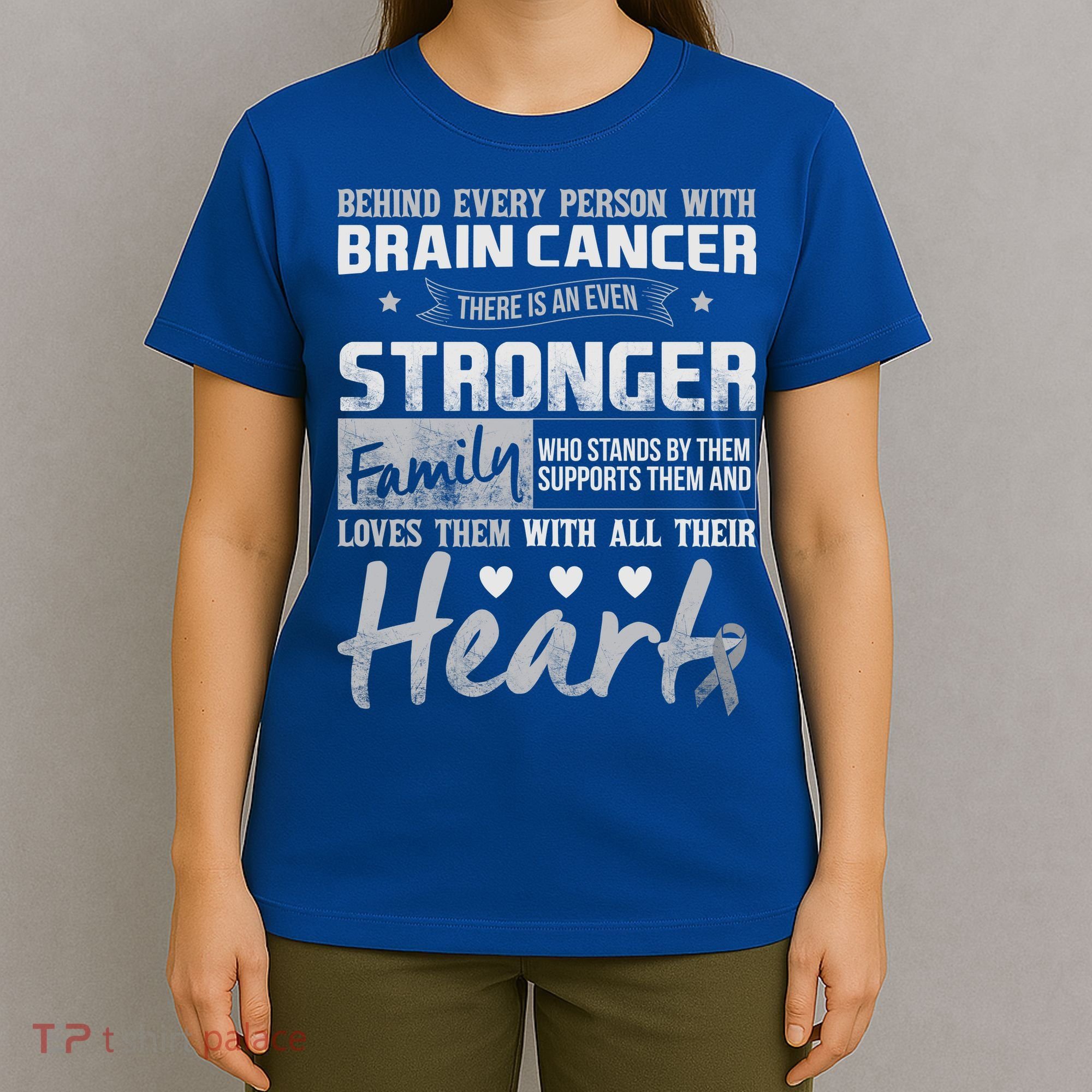 Brain Cancer Awareness Strong Family T-Shirt
