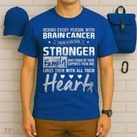 Brain Cancer Awareness Strong Family T-Shirt thumb 6