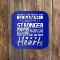 Brain Cancer Awareness Strong Family Coaster thumb 0