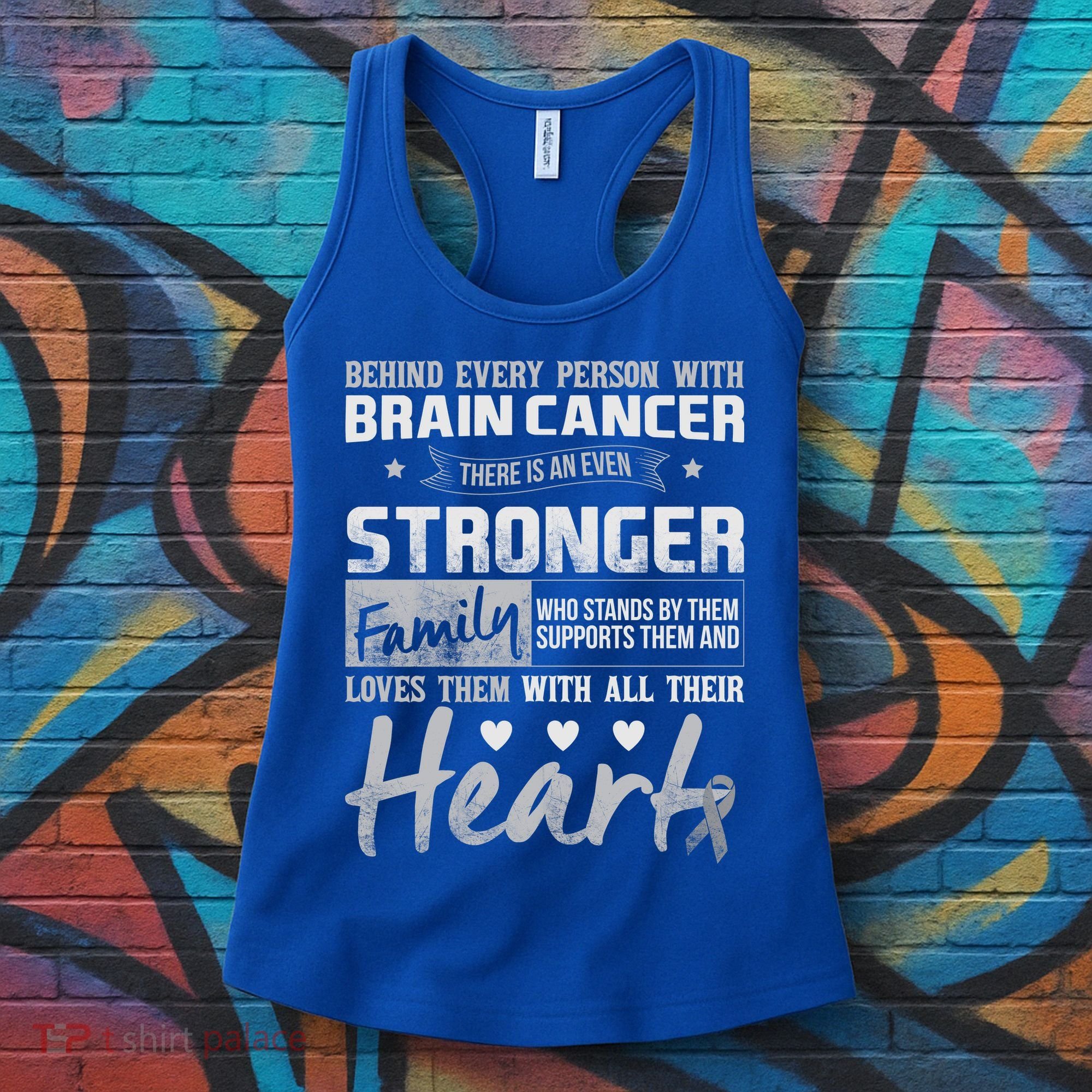 Brain Cancer Awareness Strong Family Women's Tank Top