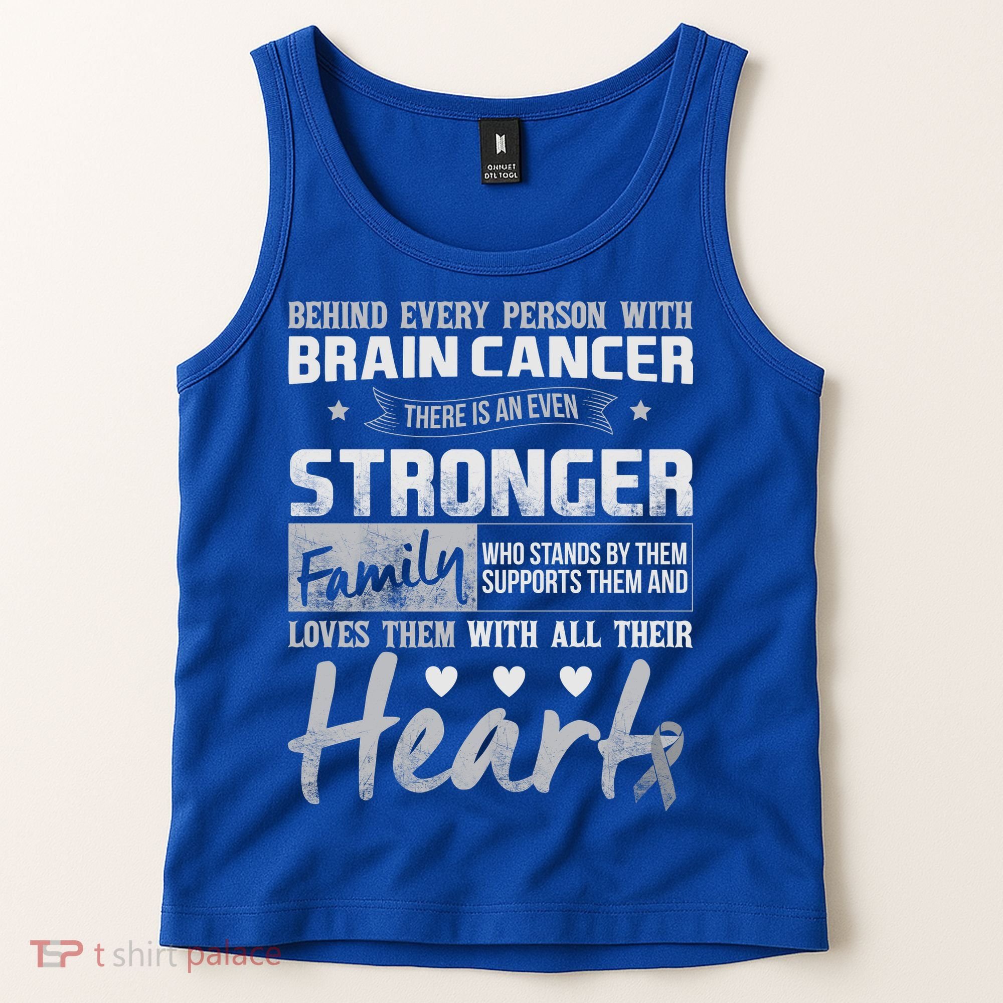 Brain Cancer Awareness Strong Family Tank Top