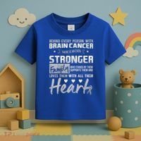 Brain Cancer Awareness Strong Family Toddler T-Shirt thumb 3