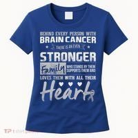 Brain Cancer Awareness Strong Family Women's T-Shirt thumb 0