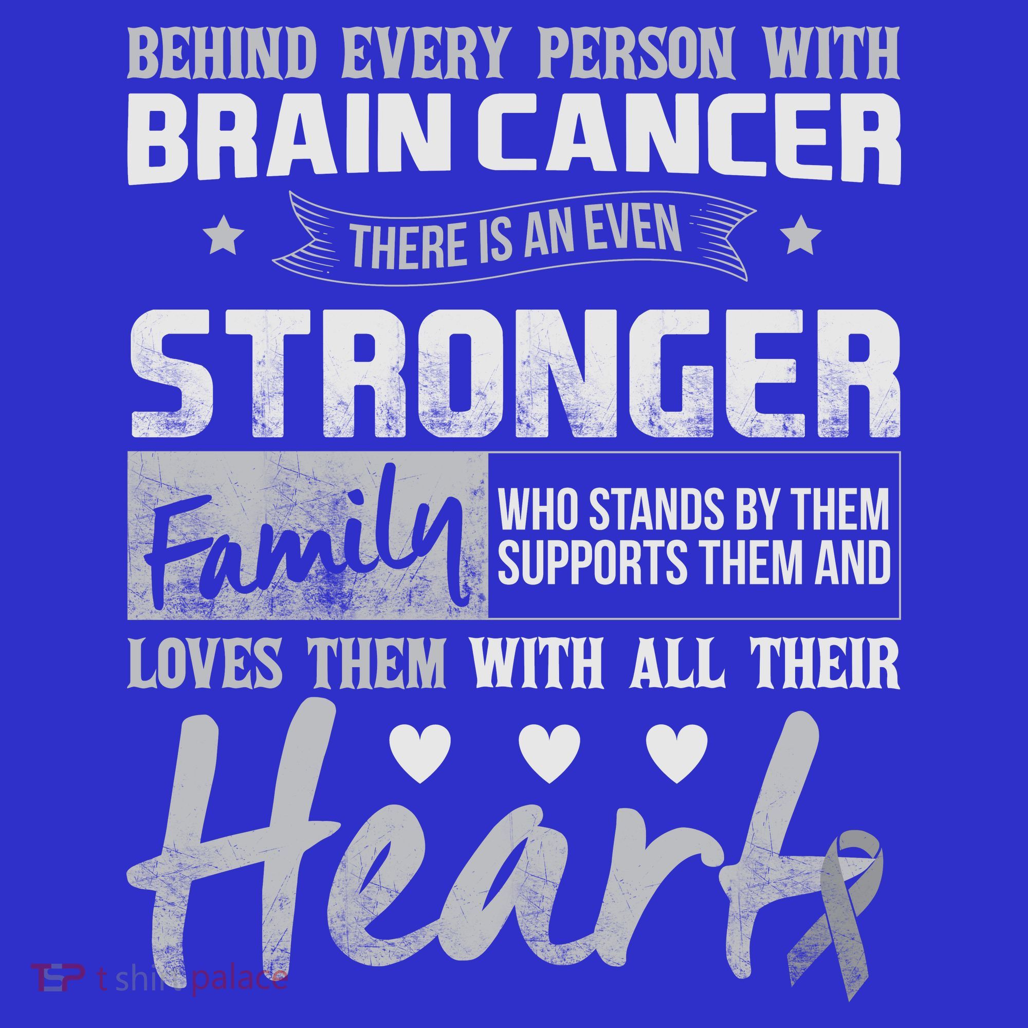 Brain Cancer Awareness Strong Family Women's T-Shirt