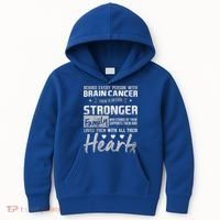 Brain Cancer Awareness Strong Family Kids Hoodie thumb 0