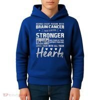 Brain Cancer Awareness Strong Family Kids Hoodie thumb 4