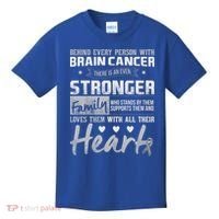 Brain Cancer Awareness Strong Family Kids T-Shirt thumb 0