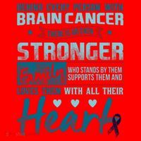 Brain Cancer Awareness Strong Family Santa Hat thumb 1