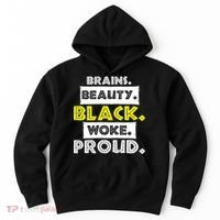 Brains Beauty Black Woke Proud Hoodie thumb 0
