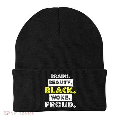 Brains Beauty Black Woke Proud Beanie