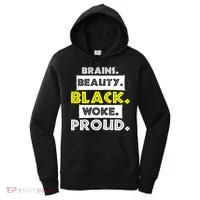 Brains Beauty Black Woke Proud Women's Hoodie thumb 0