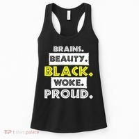 Brains Beauty Black Woke Proud Women's Tank Top thumb 0