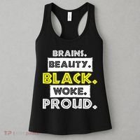 Brains Beauty Black Woke Proud Women's Tank Top thumb 3