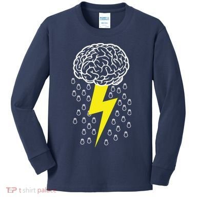 Brainstorm Lightning Cloud Kids Long Sleeve Shirt