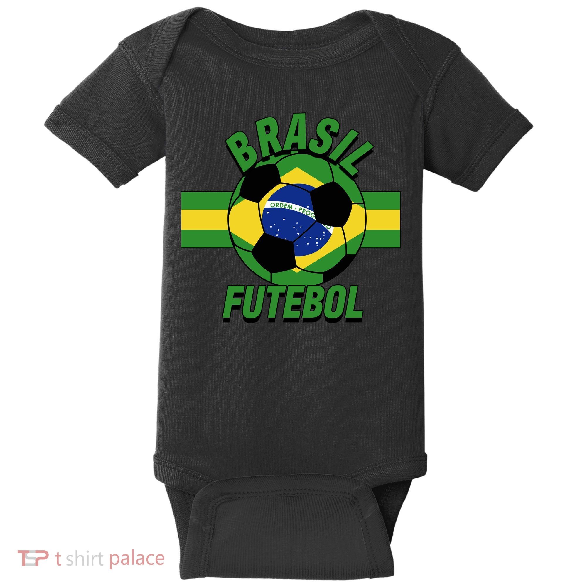 Brasil Futebol Brazil Soccer Baby Bodysuit