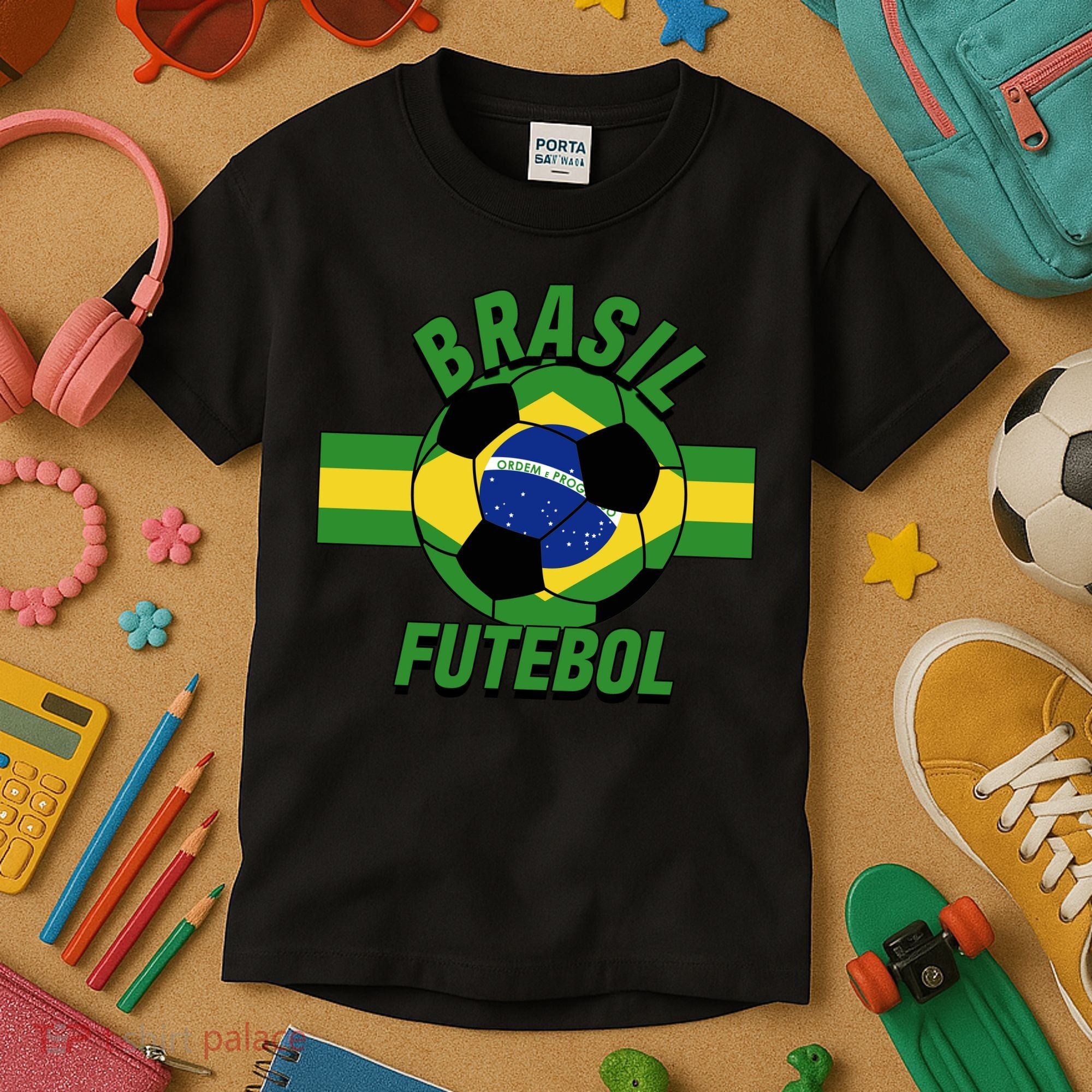 Brasil Futebol Brazil Soccer Kids T-Shirt