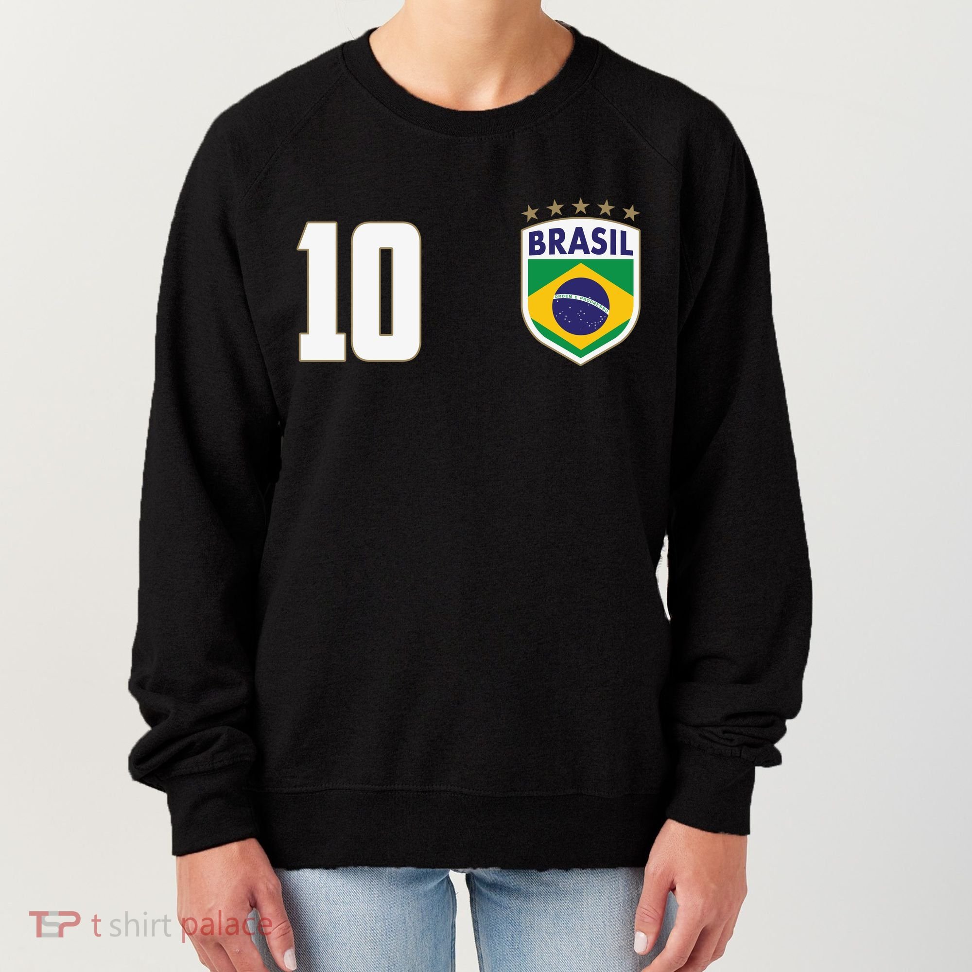 Brasil World Cup Soccer Emblem Jersey Women's Sweatshirt