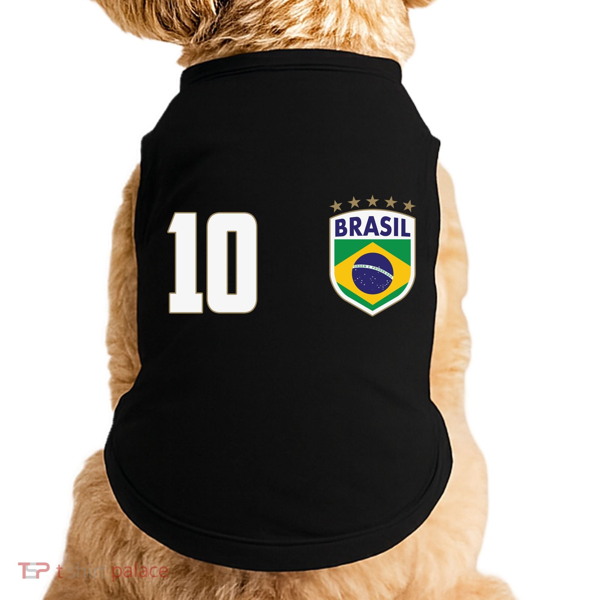 Brasil World Cup Soccer Emblem Jersey Doggie Tank