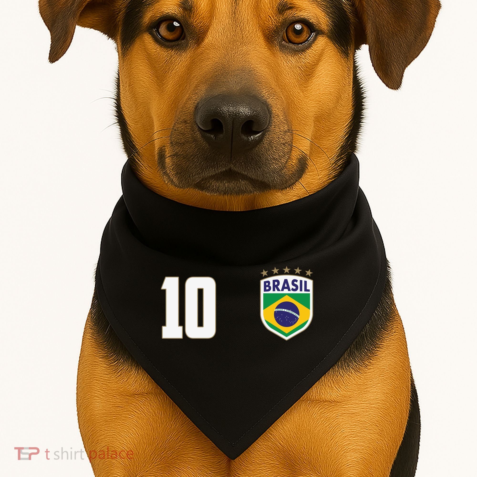 Brasil World Cup Soccer Emblem Jersey USA-Made Doggie Bandana