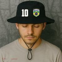 Brasil World Cup Soccer Emblem Jersey Bucket Hat thumb 2