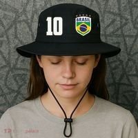 Brasil World Cup Soccer Emblem Jersey Bucket Hat thumb 3