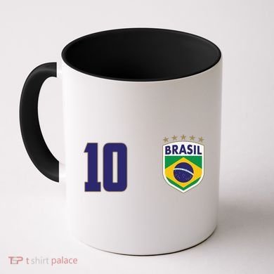 Brasil World Cup Soccer Emblem Jersey Coffee Mug
