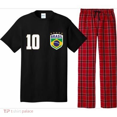Brasil World Cup Soccer Emblem Jersey Pajama Set