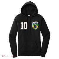 Brasil World Cup Soccer Emblem Jersey Women's Hoodie thumb 0