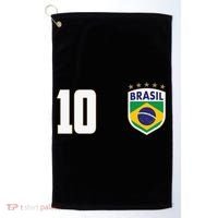 Brasil World Cup Soccer Emblem Jersey Golf Towel thumb 0