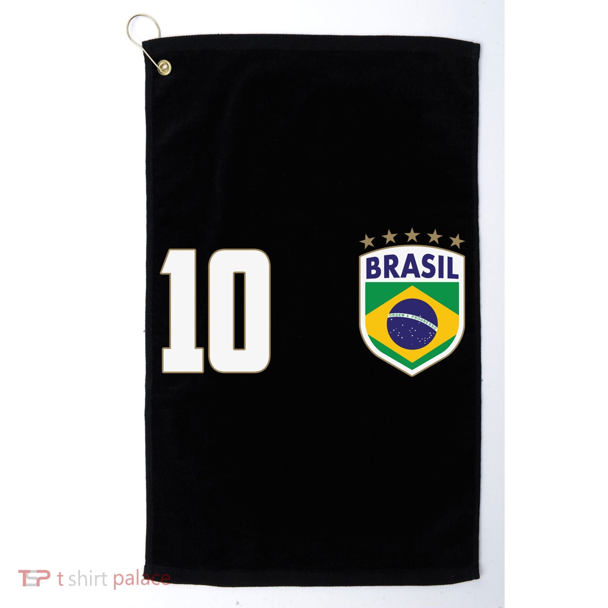 Brasil World Cup Soccer Emblem Jersey Golf Towel
