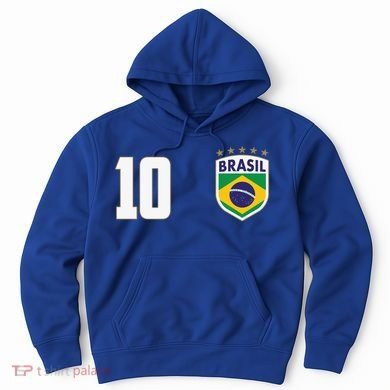 Brasil World Cup Soccer Emblem Jersey Hoodie