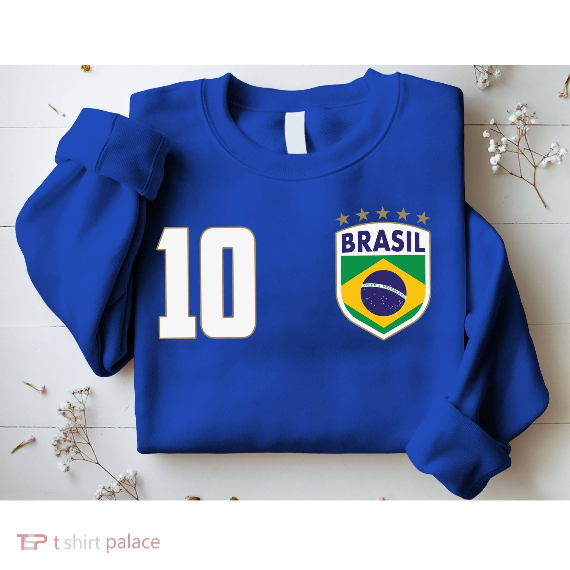 Brasil World Cup Soccer Emblem Jersey Sweatshirt