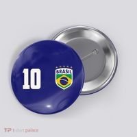 Brasil World Cup Soccer Emblem Jersey Button thumb 0
