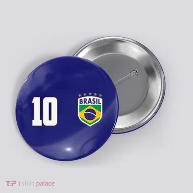 Brasil World Cup Soccer Emblem Jersey Button