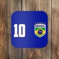 Brasil World Cup Soccer Emblem Jersey Coaster thumb 0