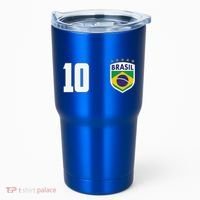 Brasil World Cup Soccer Emblem Jersey Tumbler thumb 0