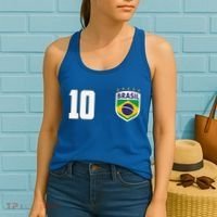 Brasil World Cup Soccer Emblem Jersey Women's Tank Top thumb 2