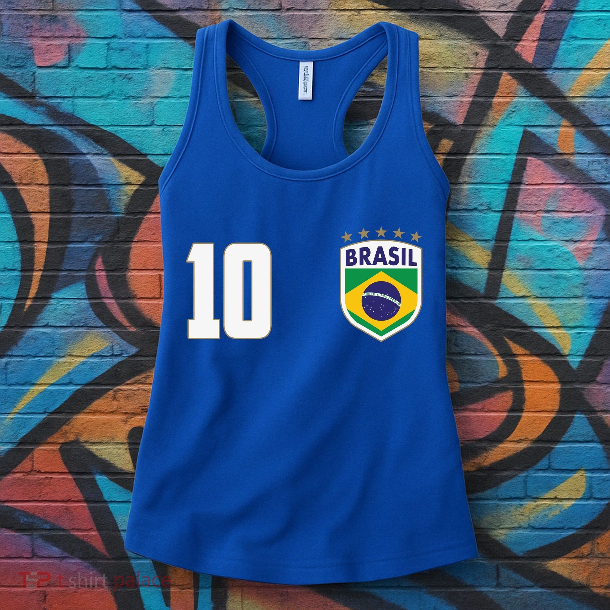 Brasil World Cup Soccer Emblem Jersey Women's Tank Top