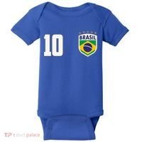 Brasil World Cup Soccer Emblem Jersey Baby Bodysuit thumb 0