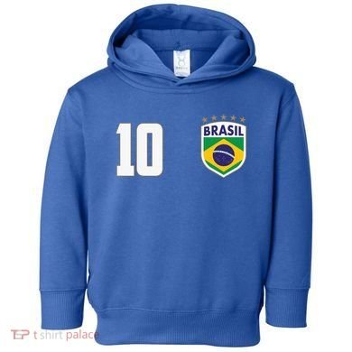 Brasil World Cup Soccer Emblem Jersey Toddler Hoodie