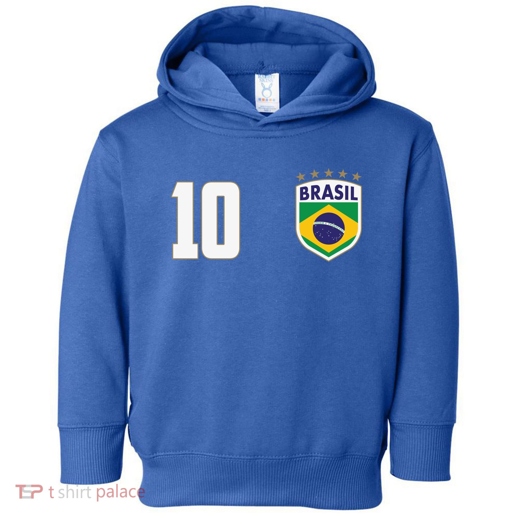 Brasil World Cup Soccer Emblem Jersey Toddler Hoodie