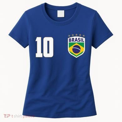 Brasil World Cup Soccer Emblem Jersey Women's T-Shirt