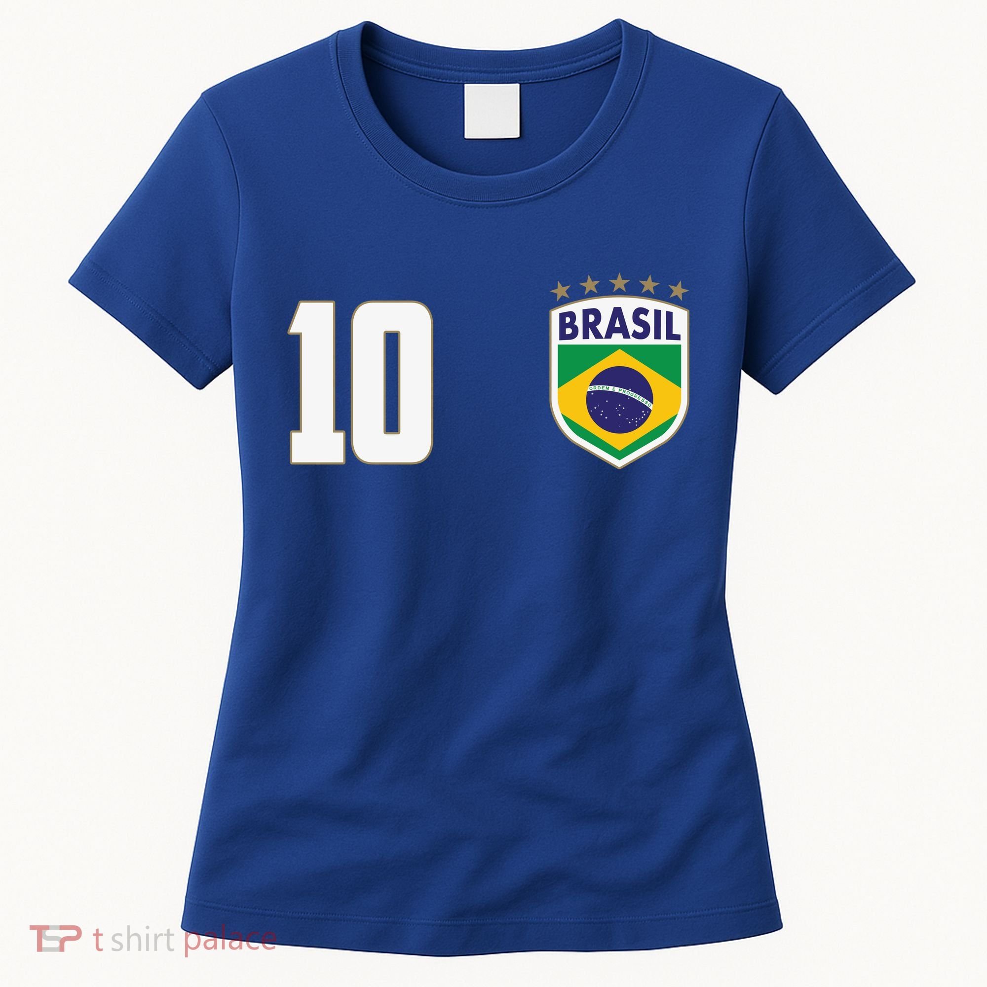 Brasil World Cup Soccer Emblem Jersey Women's T-Shirt