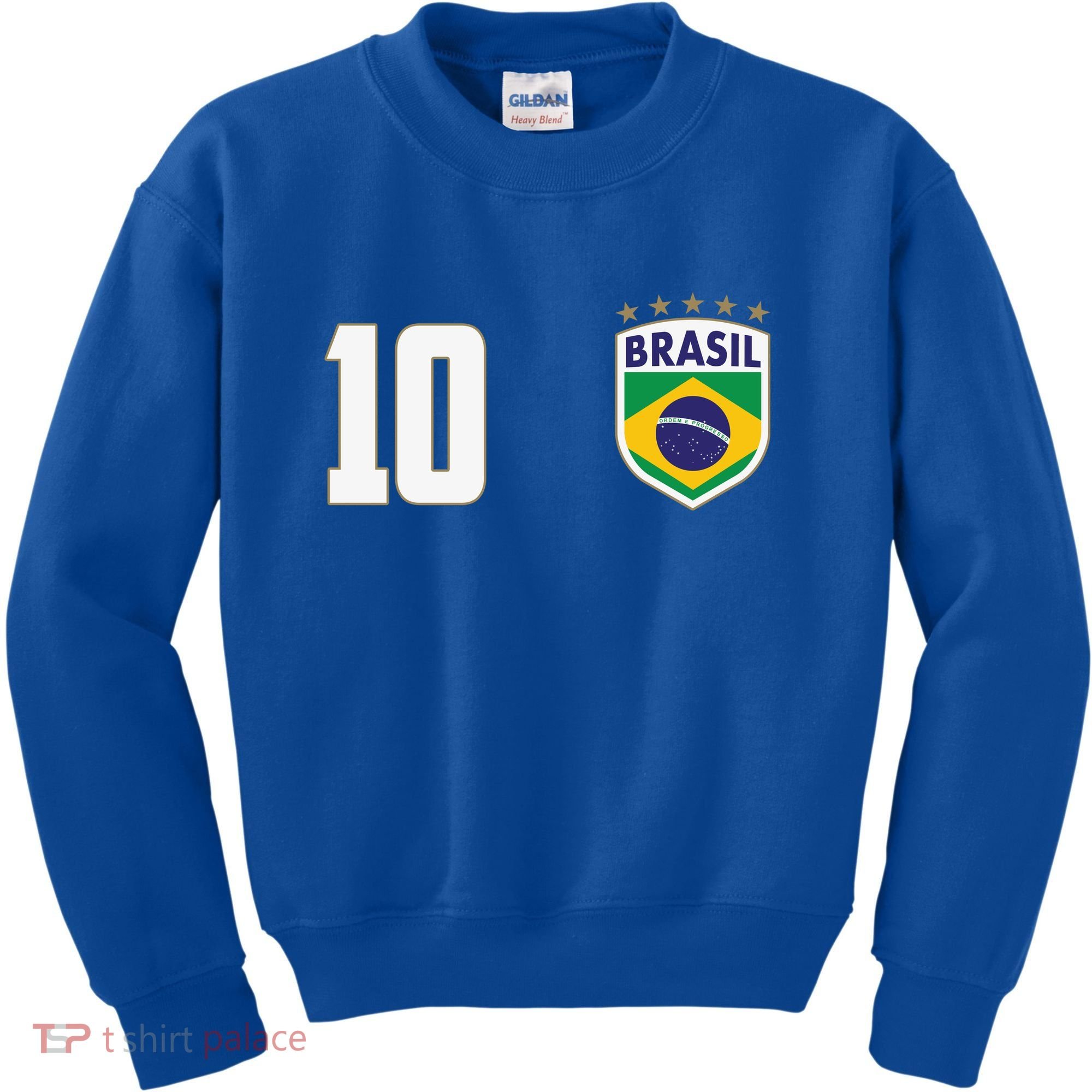 Brasil World Cup Soccer Emblem Jersey Kids Sweatshirt
