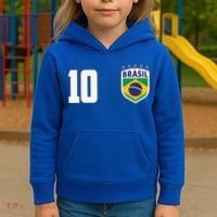 Brasil World Cup Soccer Emblem Jersey Kids Hoodie thumb 3