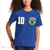 Brasil World Cup Soccer Emblem Jersey Kids T-Shirt thumb 2
